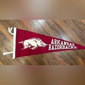 Arkansas Razorbacks Vintage College Football Pennant Flag Banner